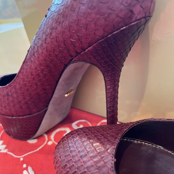 Barbour python leather blood red Sergio Rossi - Picture 7 of 14